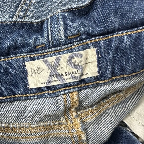 We The Free People Jean Shorts XS See You Sometime Cut Offs Blue Pleated No Belt - Picture 8 of 10